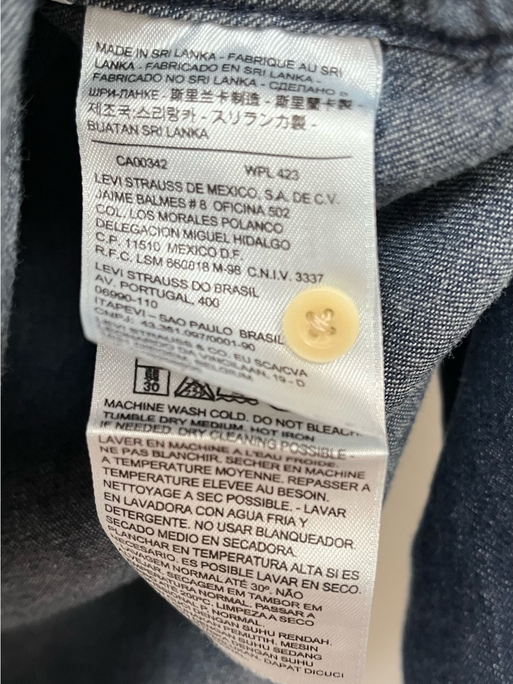 Levi's Navy Blue Denim Western Snap-Front Shirt - Picture 5 of 7